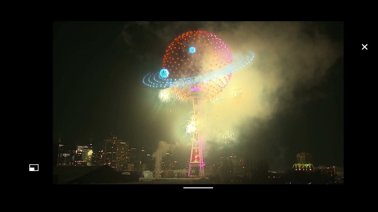 Space Needle Fireworks 2021-2022 || Happy New Year || Seattle