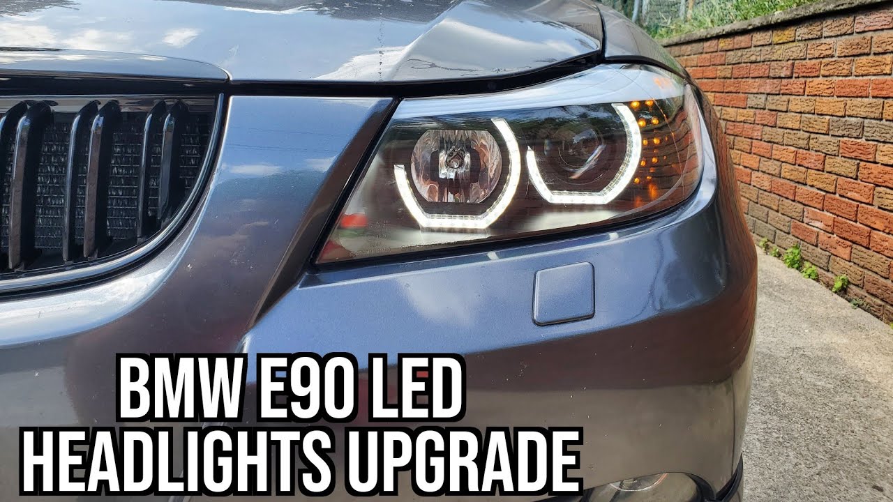 BMW E90 PROJECTOR LED HALOGEN HEADLIGHTS INSTALL