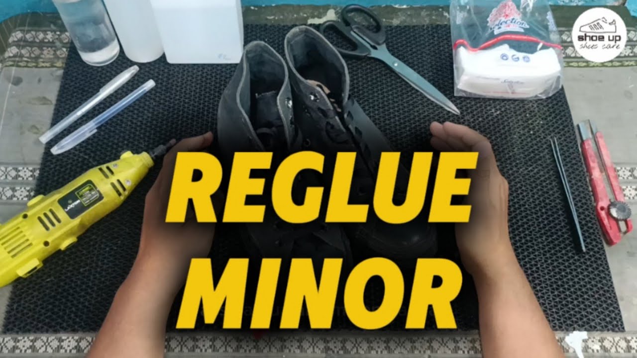 Tutorial Reglue Minor sepatu Converse, lem ulang sepatu sebagain, lem sepatu tanpa press