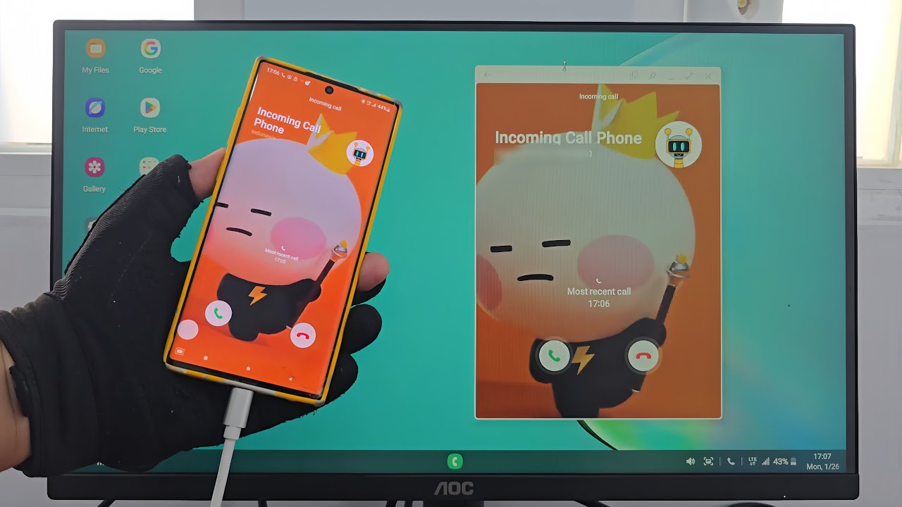 Samsung Note 10+ DEX mode incomingcall ringtone