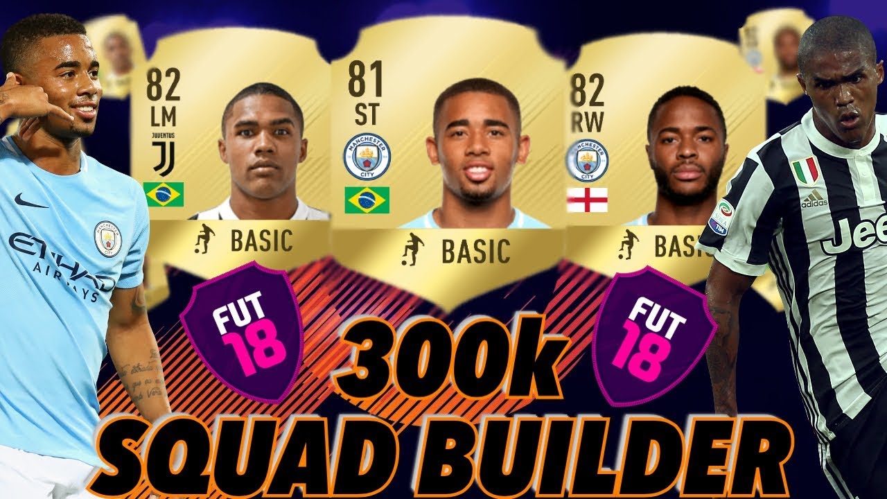 FIFA 18 300K HYBRID SQUAD BUILDER!!!