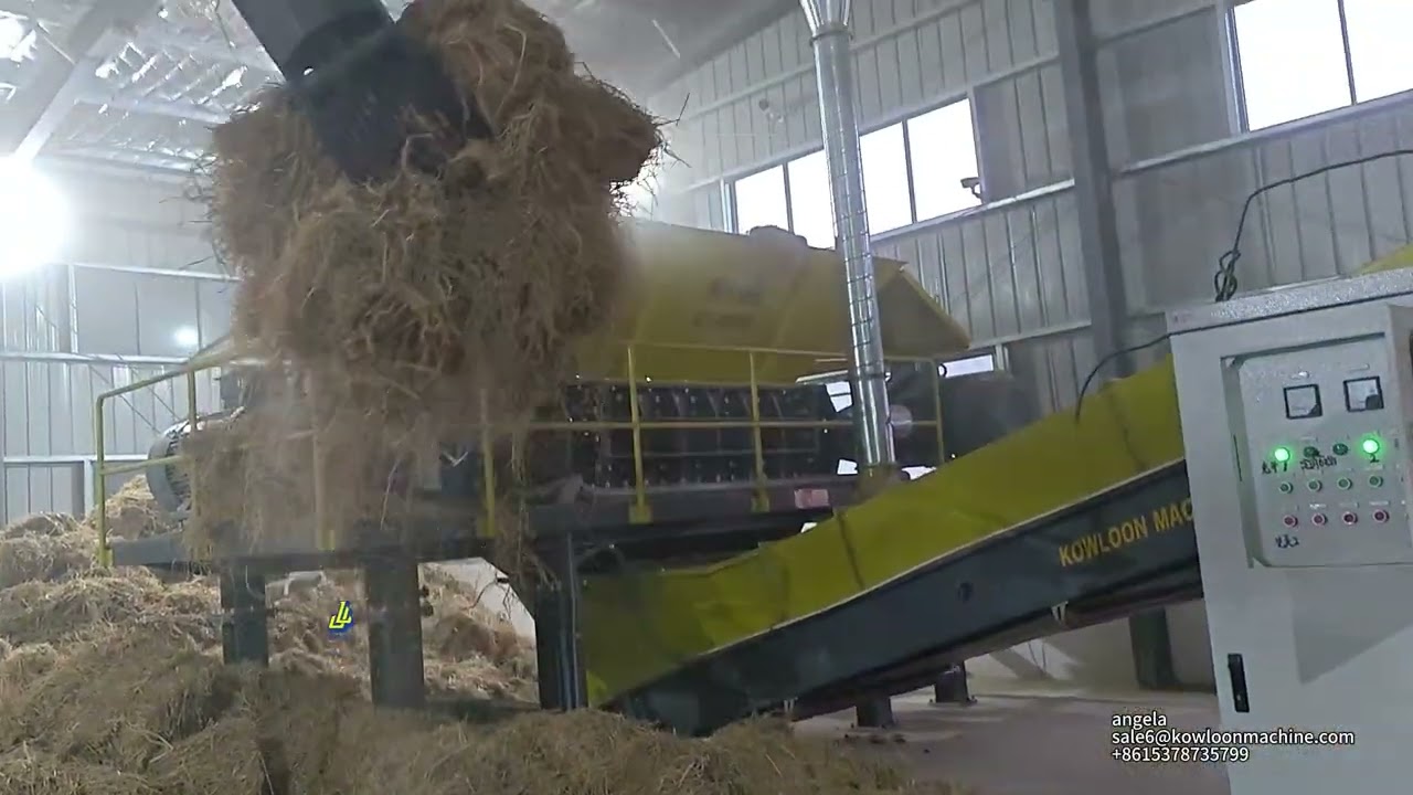 Agriculture Waste Shredding Machine Price Biomass Shredder Straw double shaft shredding
