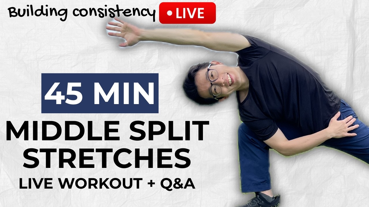 Hamstring and Hip Mobility, Lower Body, and Middle Splits Live Workout