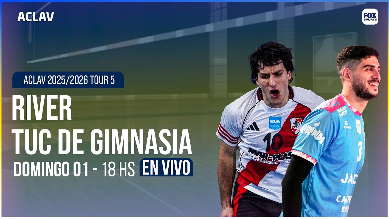 EN VIVO 🔴 || RIVER PLATE vs CLUB TUCUMÁN DE GIMNASIA - VÓLEY ACLAV 2025/2026 TOUR 5