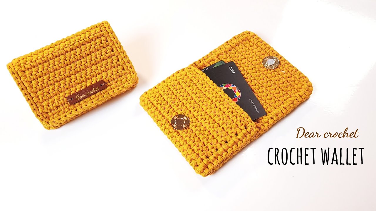 [코바늘 지갑] 뜨린이용 코바늘 지갑(돌돌 말리는 짧은뜨기 편물은 이렇게 해봐요:) crochet wallet