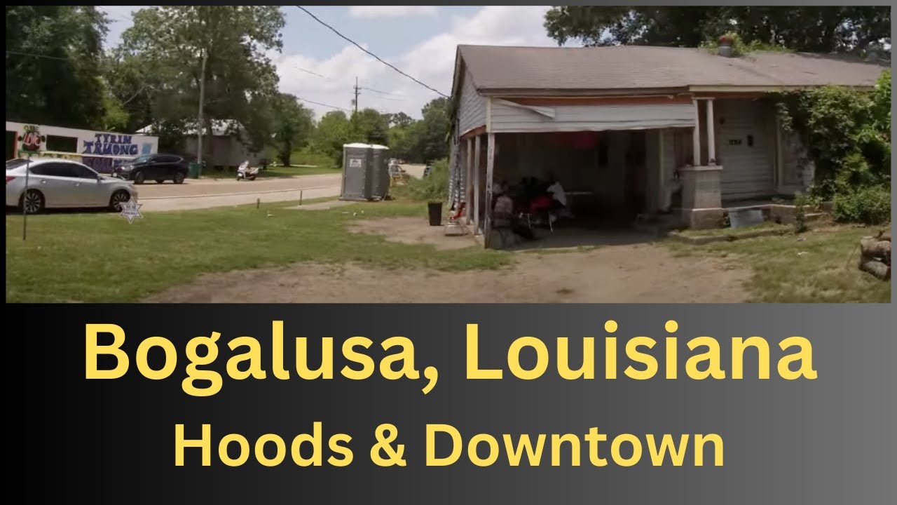 Dangerous Hoods and Downtown in Bogalusa, LA | Dash Cam Driving Tour Louisiana (4K)