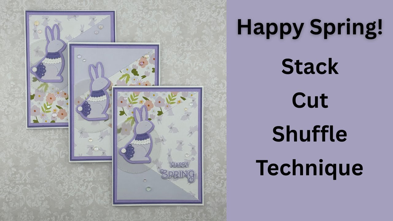 Beautiful Spring Easter Stack Cut Shuffle Cards
