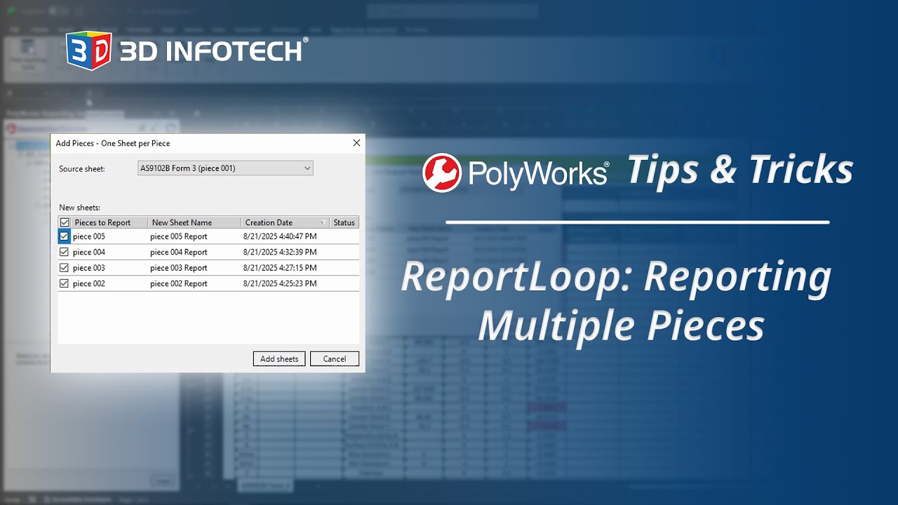 ReportLoop: Reporting Multiple Pieces | PolyWorks Tips & Tricks