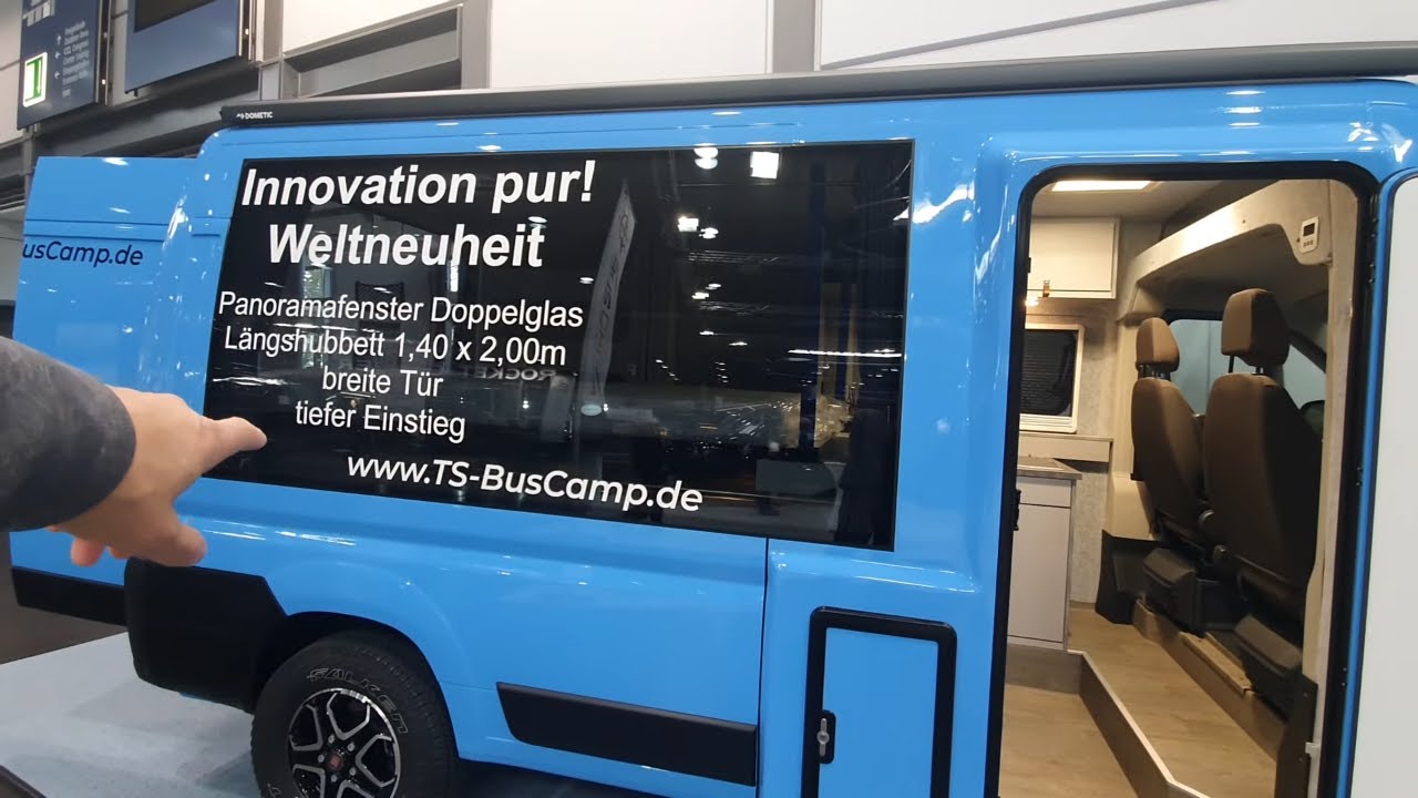 TS BusCamp | KASTENWAGEN mal anders. | Breite Tür, PANORAMAFENSTER und mehr! | Sanitär auf WUNSCH!