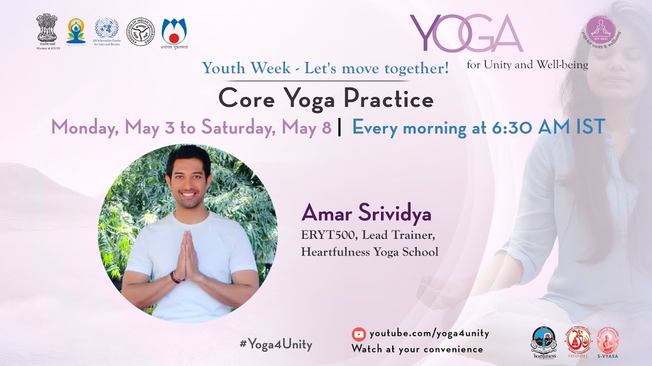 80 - Core Strengthening Flow 3 by Amar Srividya | Yoga for Unity and Well being | Heartfulness