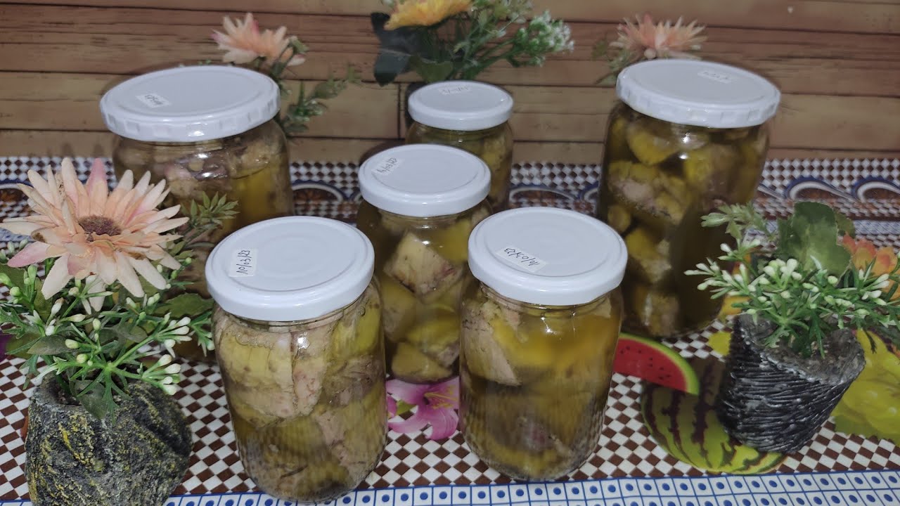 كيفية تصبير التن خارج الثلاجة لمدة سنة بدون مواد حافظة والنتيجة روعة والبنة خيالية😋😋