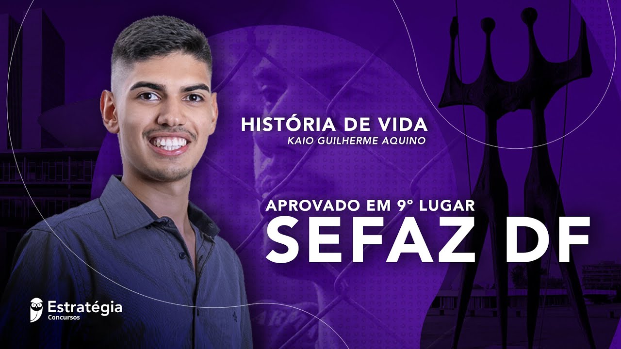Kaio Guilherme. 20 anos e aprovado na Sefaz DF. O auditor mais novo da história.