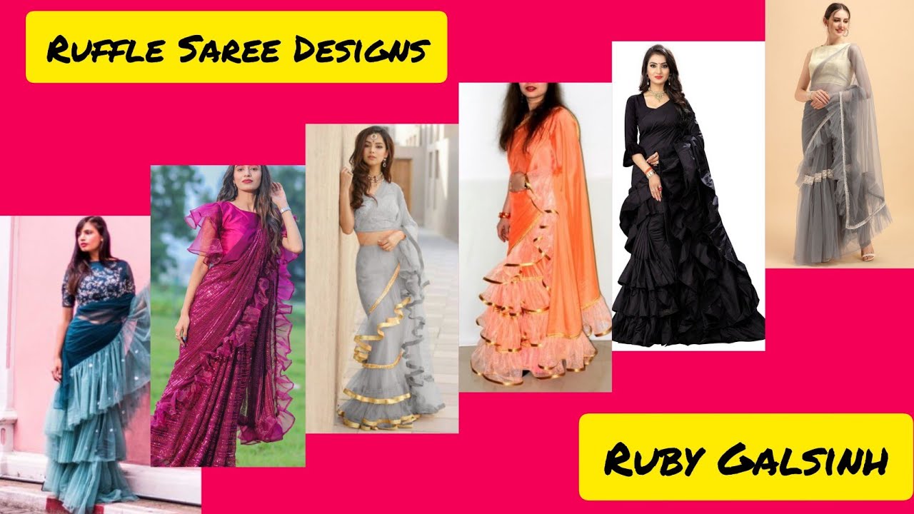 Ruffle Saree Designs Collection // Partywear Frill Saree Collection 2022_2023 #RubyGalsinh