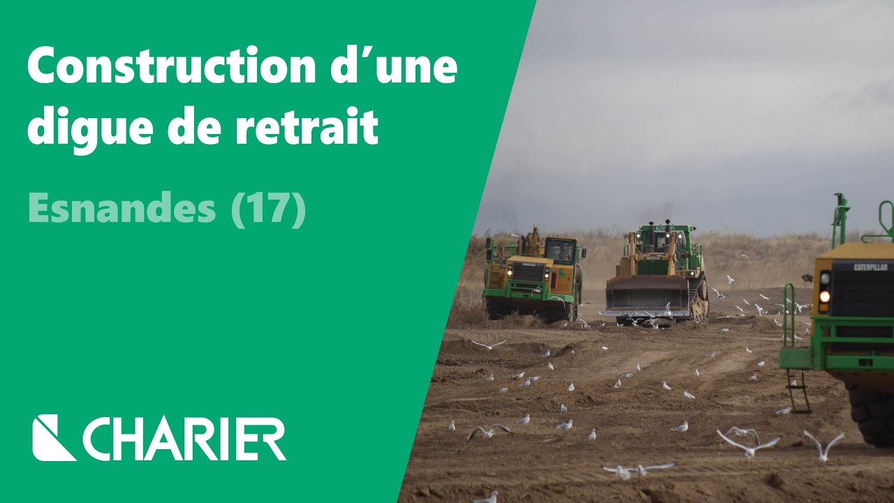 Construction d'une digue de retrait à Esnandes