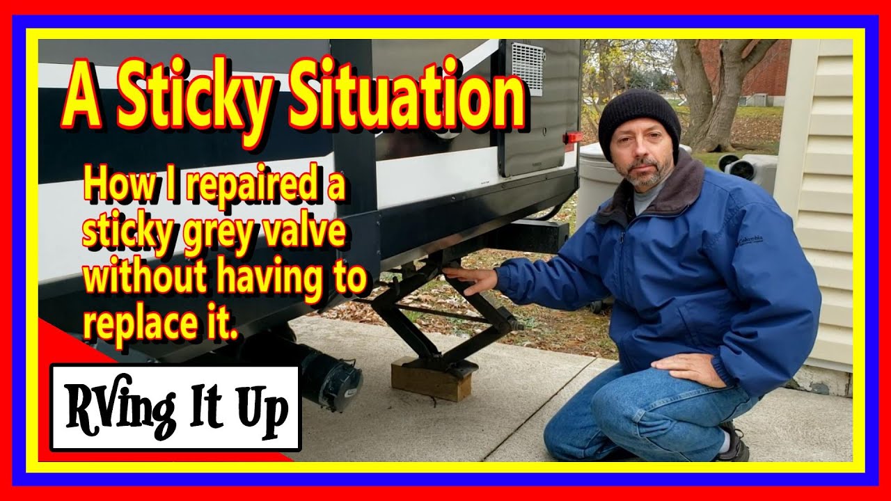 Repair RV Sewer Valve - cleaning rather than replacing.