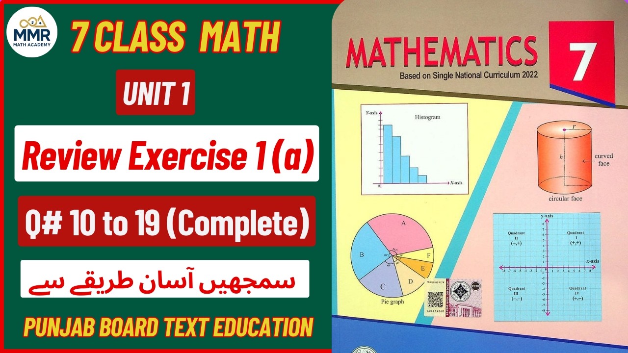 Class 7 Math | Review Exercise 1(a) Q10–Q19 | Complete Solutions in Urdu | Easy Method | PCTB 2025