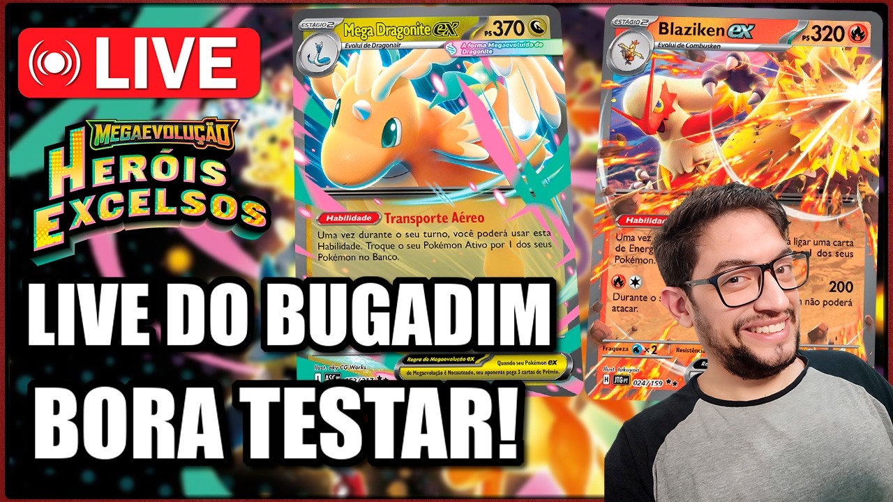 LIVE BUGADA - BORA TESTAR MEGA DRAGONITE PÓS ROTAÇÃO - POKÉMON TCG LIVE