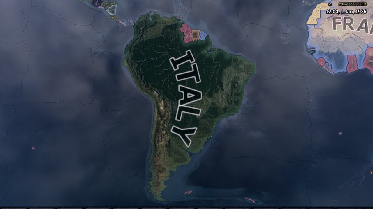 WHAT IF ITALY UNITED WITH SOUTH AMERICA IN WW2/ HOI4 TIMELAPSE