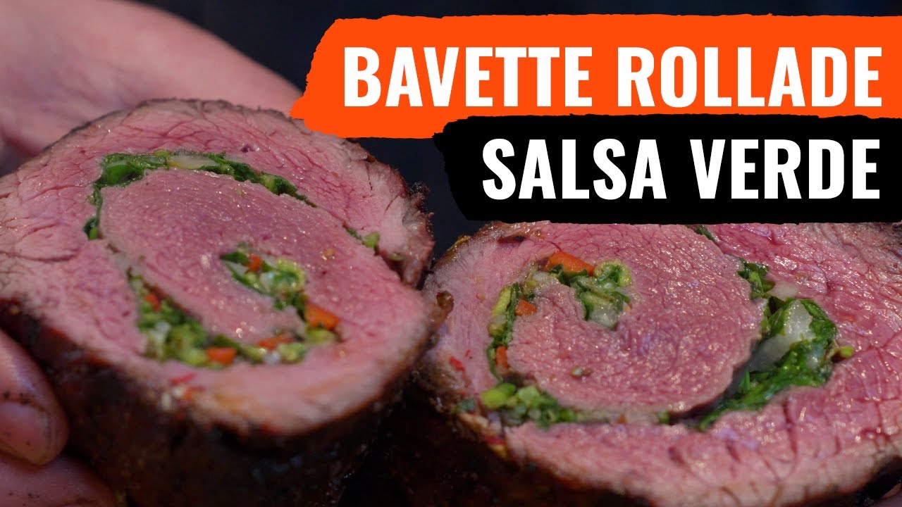 Bavette Rollade met Salsa Verde op de BBQ!
