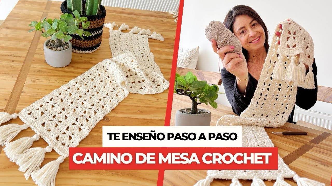 CROCHET PRINCIPIANTES | Camino de Mesa a CROCHET / Crochet Table Runner