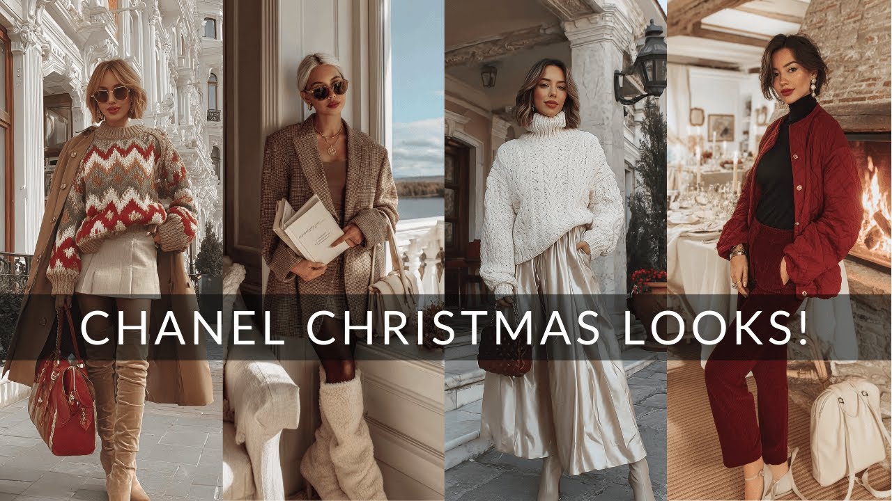 Elegant Chanel Christmas Outfits | Golden Glamour Luxury Looks That WOW