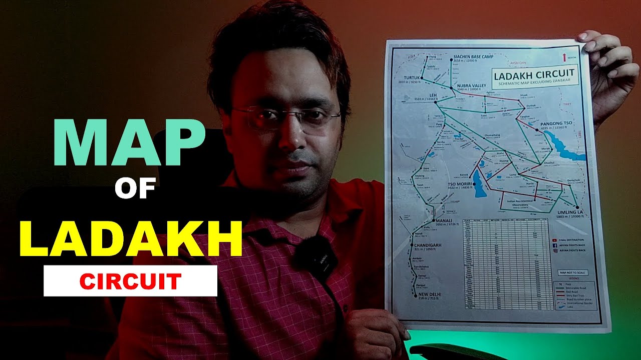 Ladakh ride route plan | Ladakh circuit map free download | Ladakh ride stay, network, petrol, atm