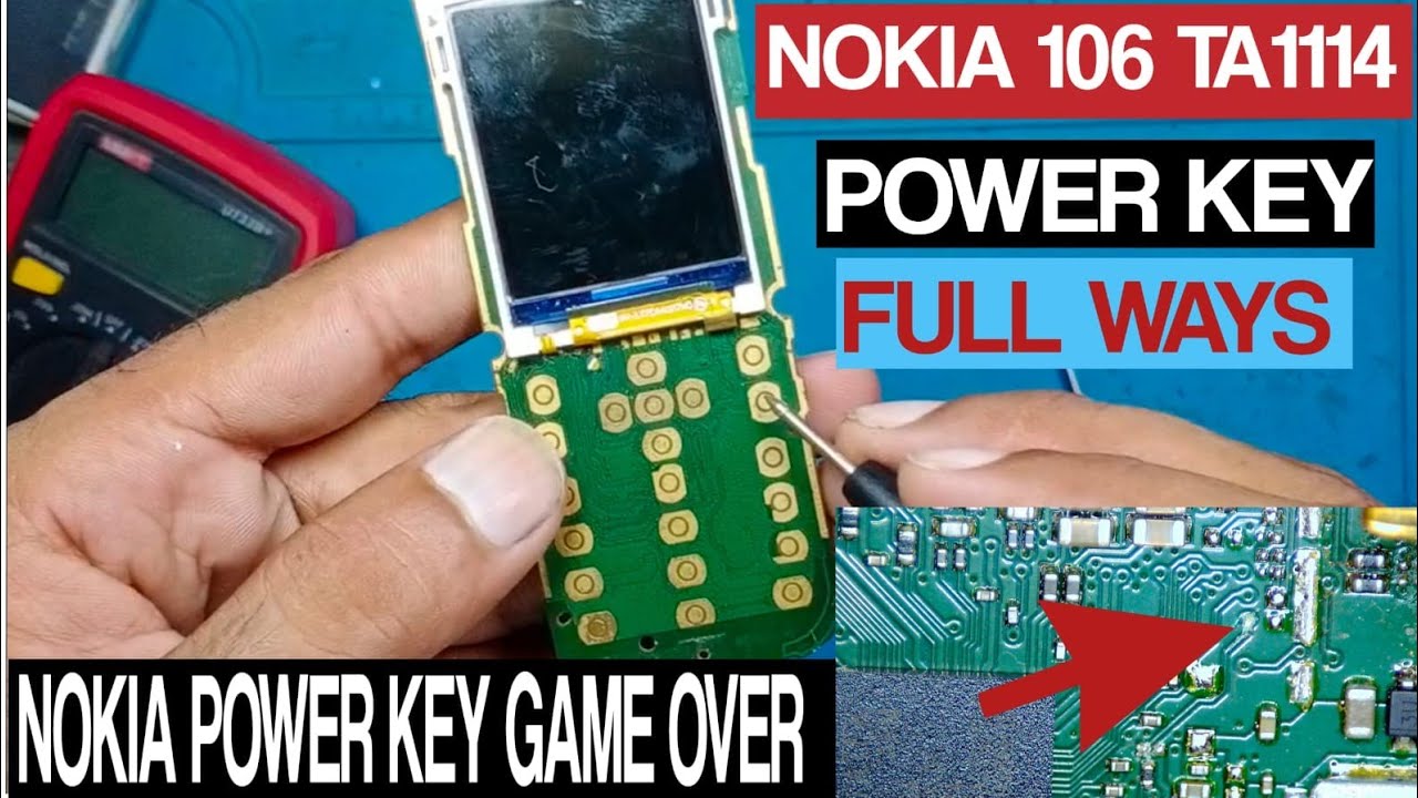 nokia 106 ta1114 power key ways / nokia ta 1114 power key jumper solution / nokia 106 power key ways