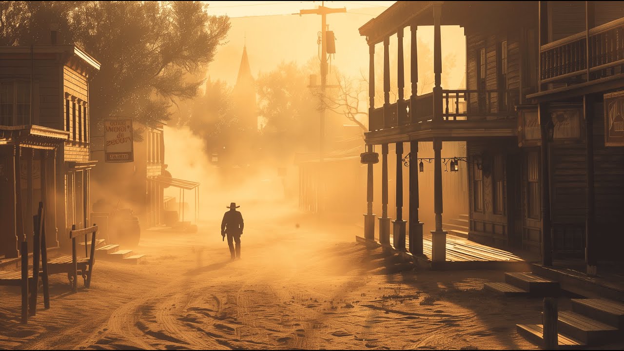 Lone Gunslinger's Sunset | Gritty Wild West Ambience & Outlaw Music