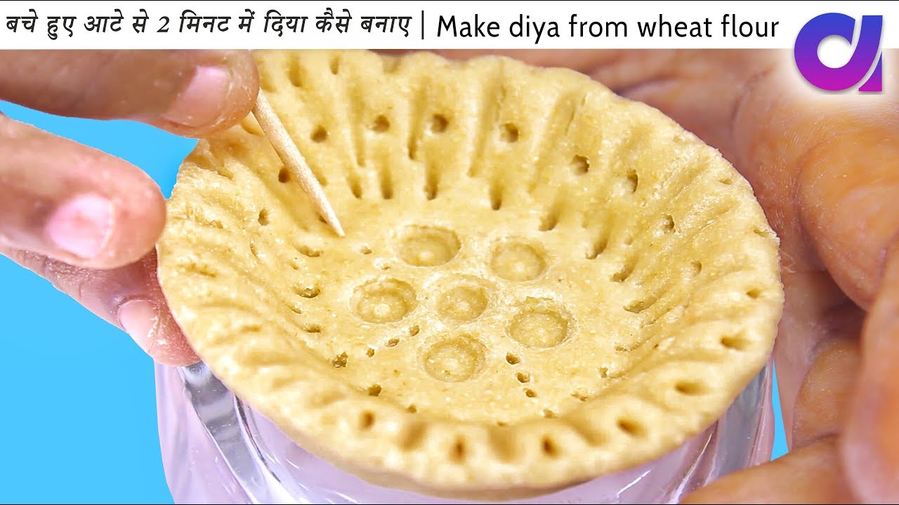 घर के बचे हुए आटे से दिया कैसे बनाए | How to make a diya from wheat flour | Artkala 271