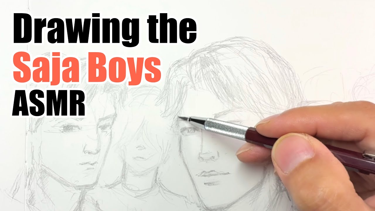 Drawing Inspo | Saja Boys ASMR | Satisfying Penciling sounds