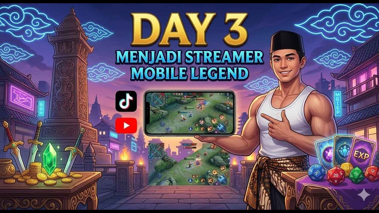 DAY 3 JADI STREAMER | MOBILE LEGEND #mediashareon