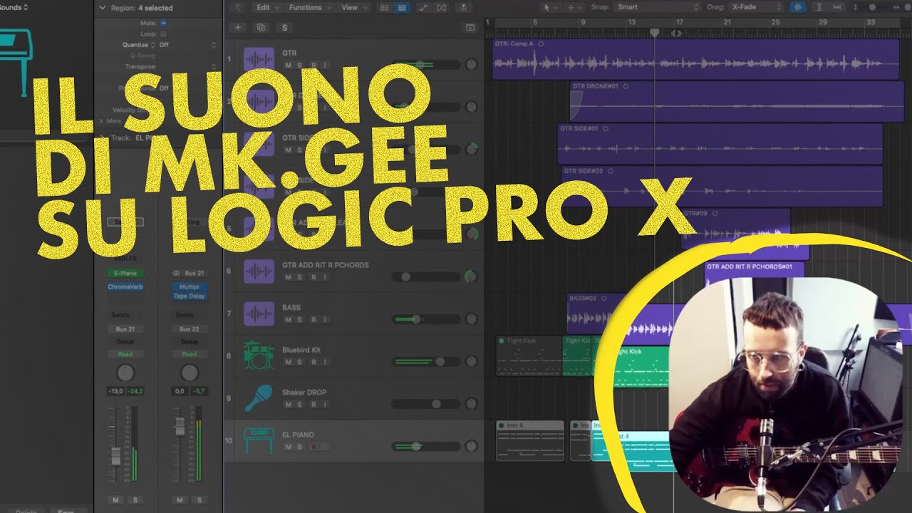 IL SUONO DI MKGEE CON VST E PLUGIN STOCK DI LOGIC PRO X (con Giuliano Vozella)