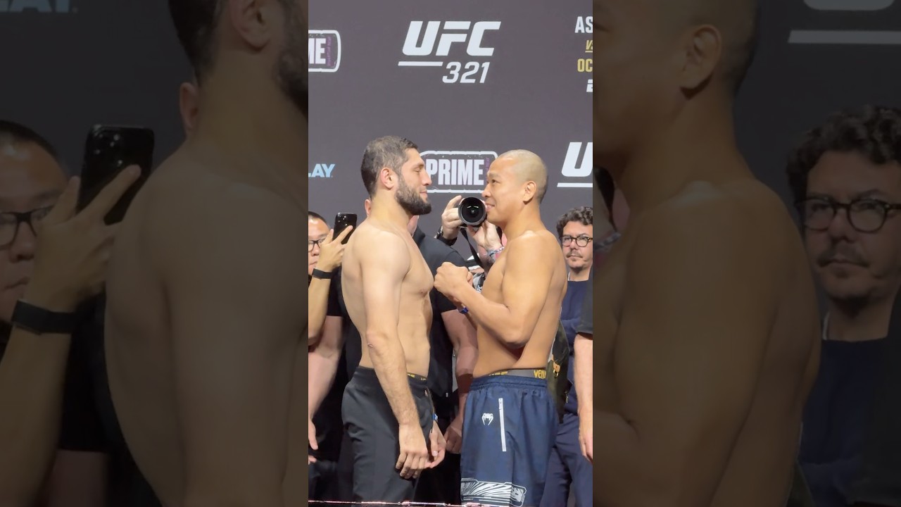 Битва взглядов Икрама Алискерова с соперником перед UFC 321 #ufc