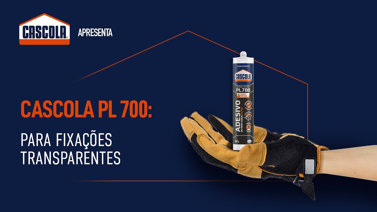 Cascola PL 700 | O Adesivo de Montagem perfeito para objetos transparentes