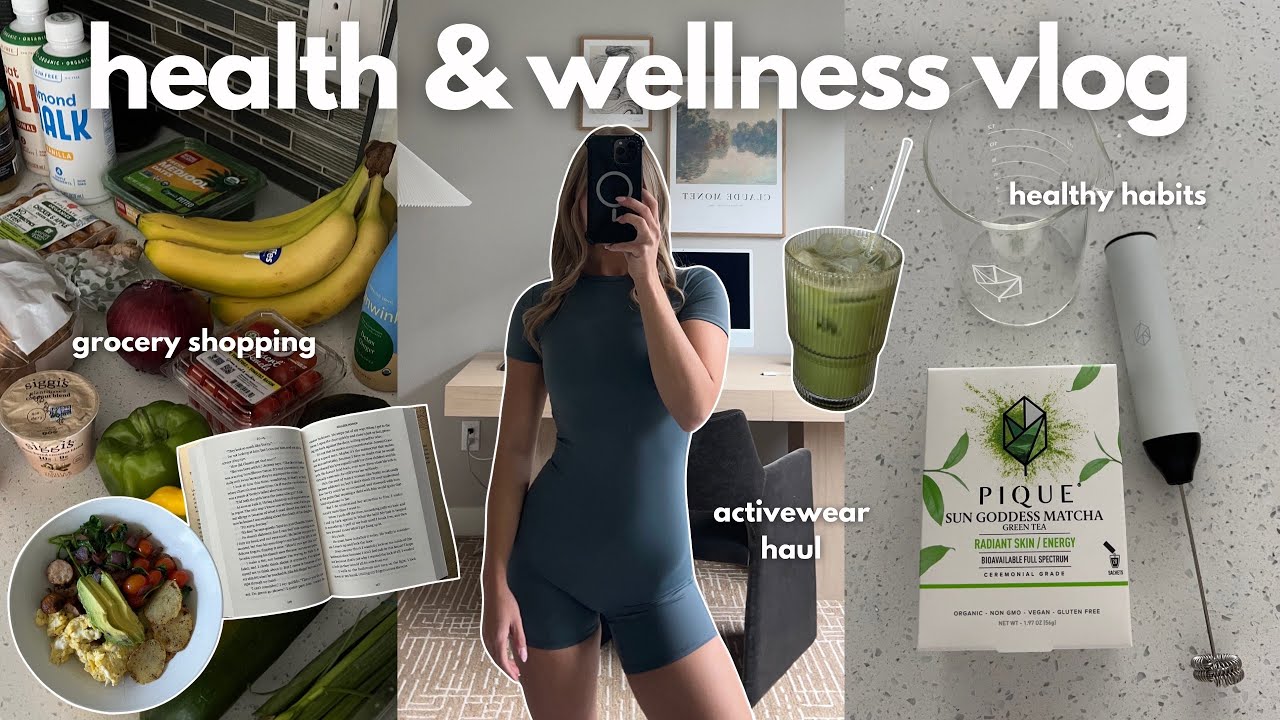 HEALTH & WELLNESS VLOG! early mornings, activewear haul & grocery shopping