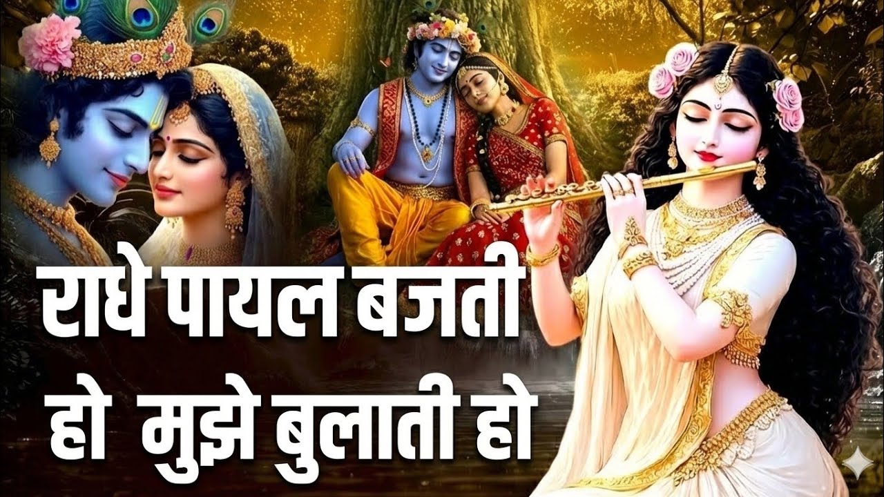 राधे पायल बजाती हो ❤️  क्या मुझे बुलाती हो | Radha Krishna Romantic Bhajan | #radhekrishna 