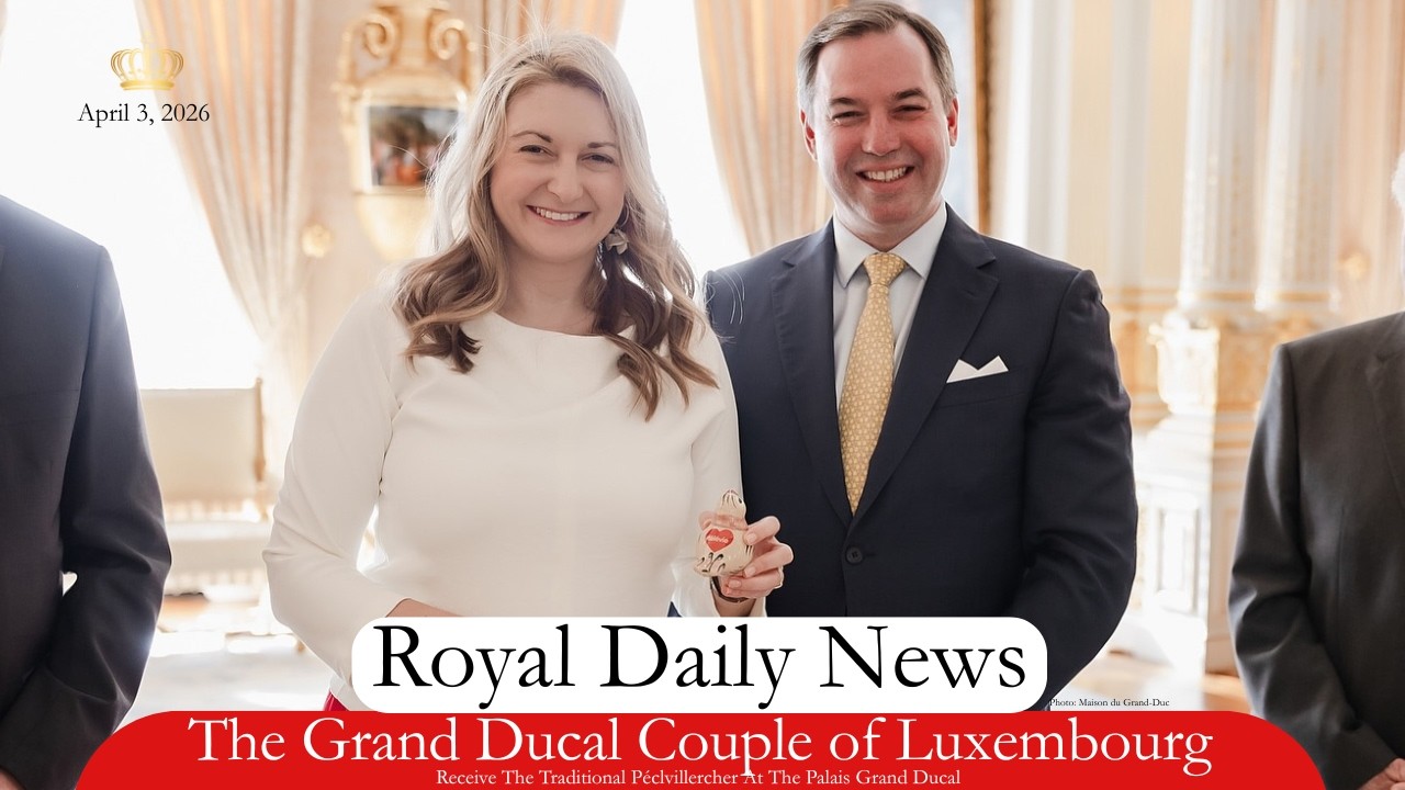 The Grand Ducal Couple of Luxembourg Receives Easter P&eacute;ckvillercher at Palais. Plus, More #royalnews