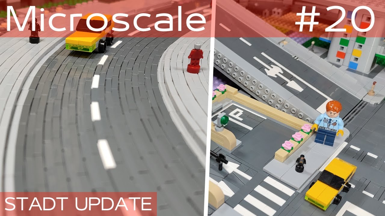 Wie baut man eine Kurve bzw. gebogene Stra&szlig;e ? | LEGO&reg; STADT UPDATE (20) | Microscale City