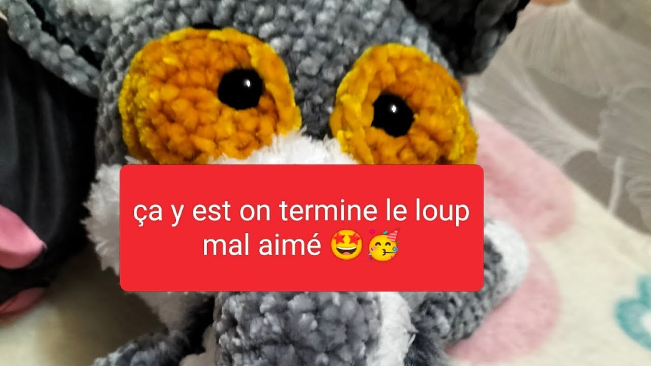 🐺🤩🥳On termine le loup mal aimé au crochet 🐺🤩🥳#loupintermarche #loupmalaime 