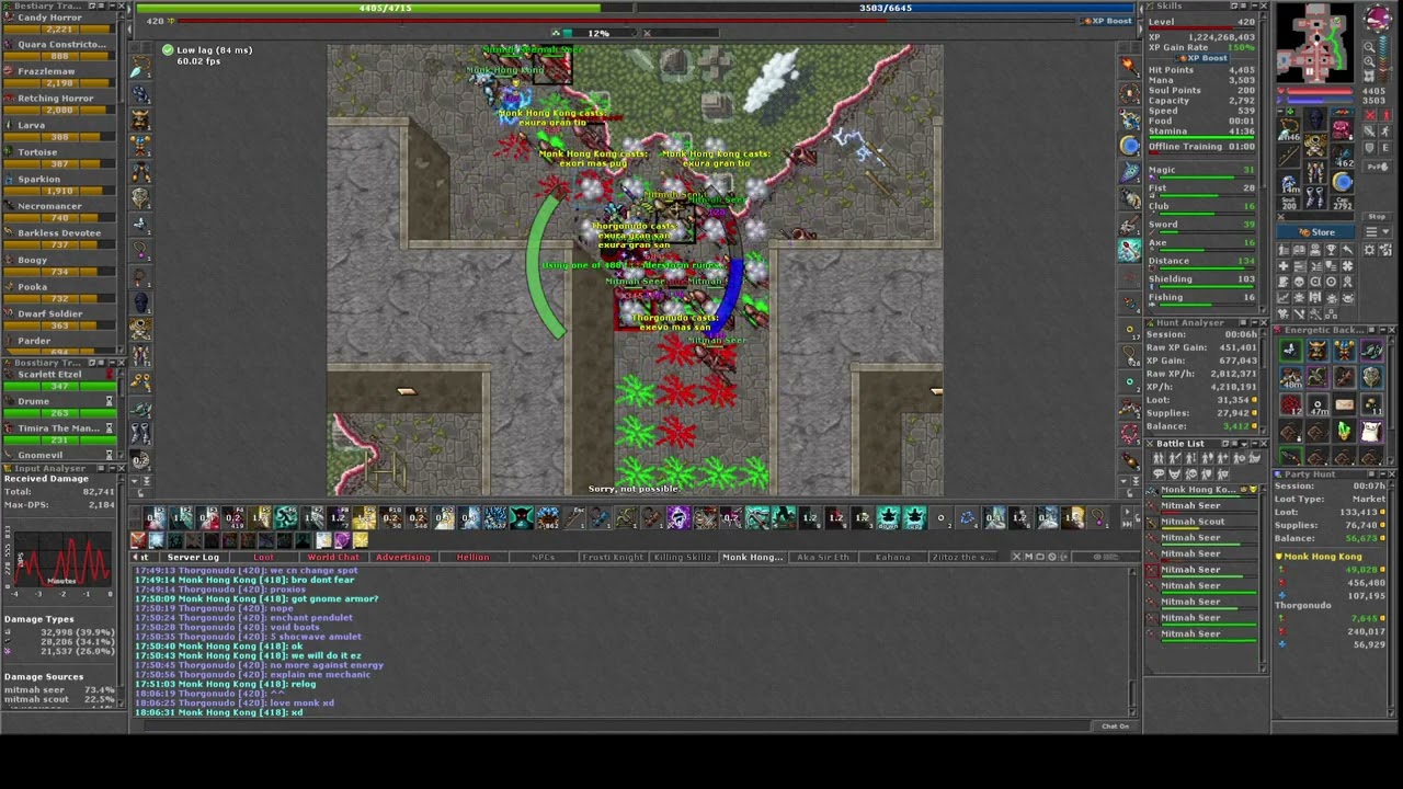 Tibia - Iks sanctuary DUO MONK RP 420+