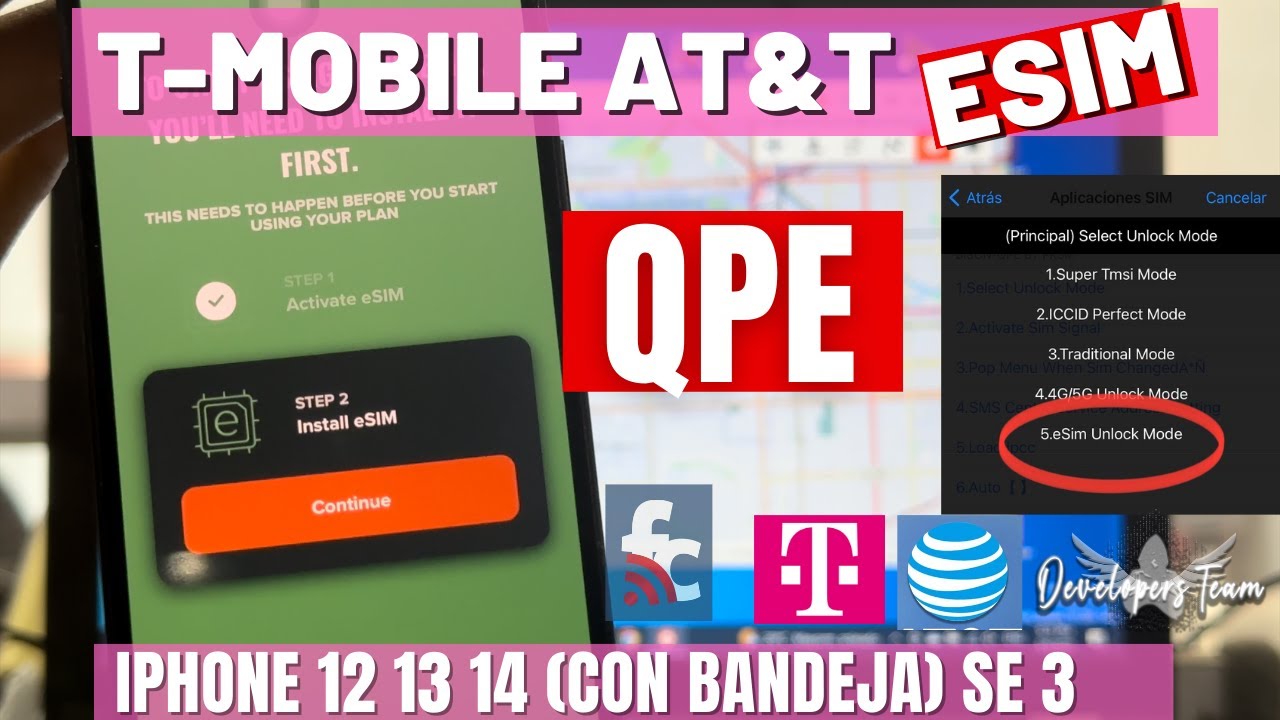 QPE NUEVO METODO LIBERAR iPHONE 12 13 14 SE 3ra | COMO INSTALAR ESIM AT&T T-Mobile | NO SEMI FACTORY
