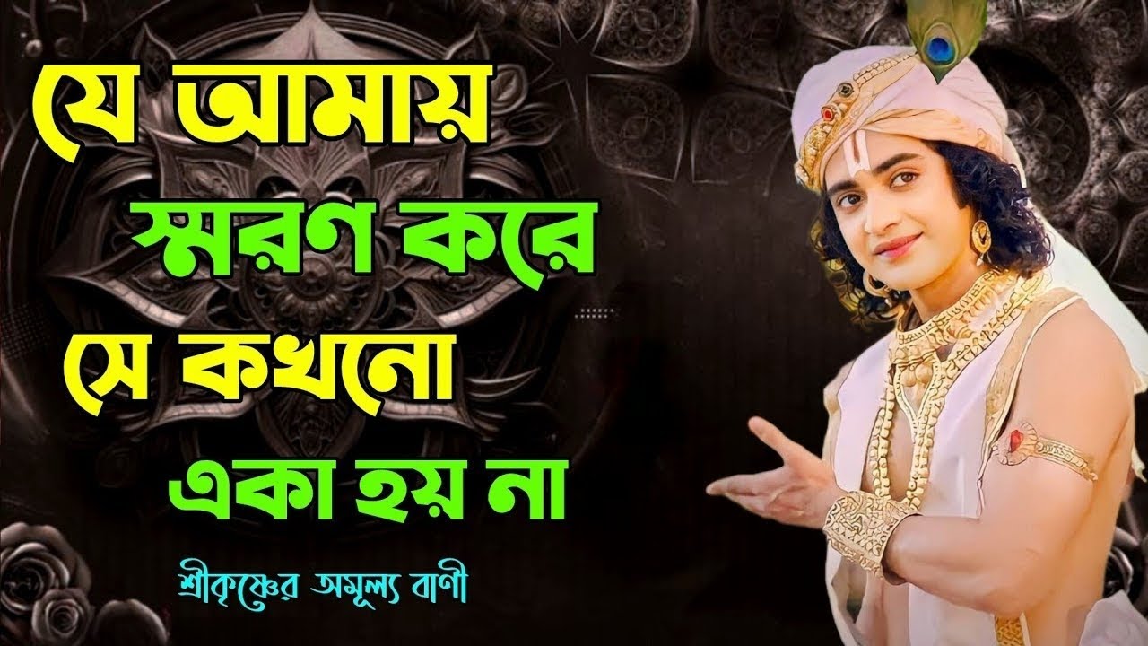 যে আমায় স্মরণ করে সে কখনো একা হয় না ।। ভগবান শ্রীকৃষ্ণের অমূল্য বাণী ।। Gita Srikrishna Bani Katha