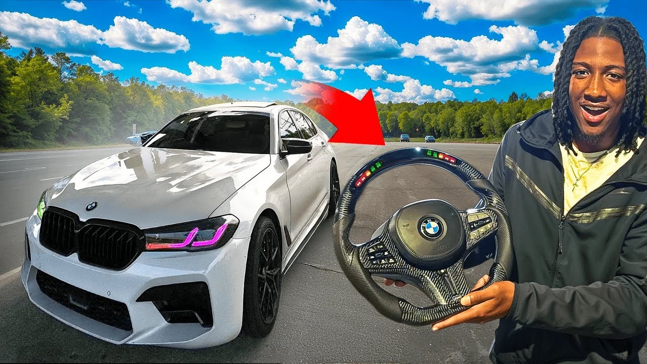 I INSTALLED A CARBON FIBER STEERING WHEEL ON MY 540
