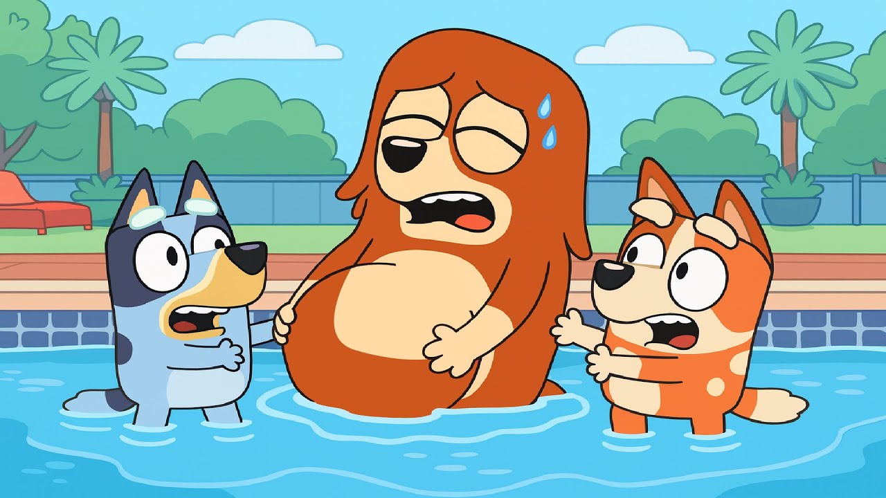 What Happened To Bingo At The Pool???  - Bingo Funny Animation
