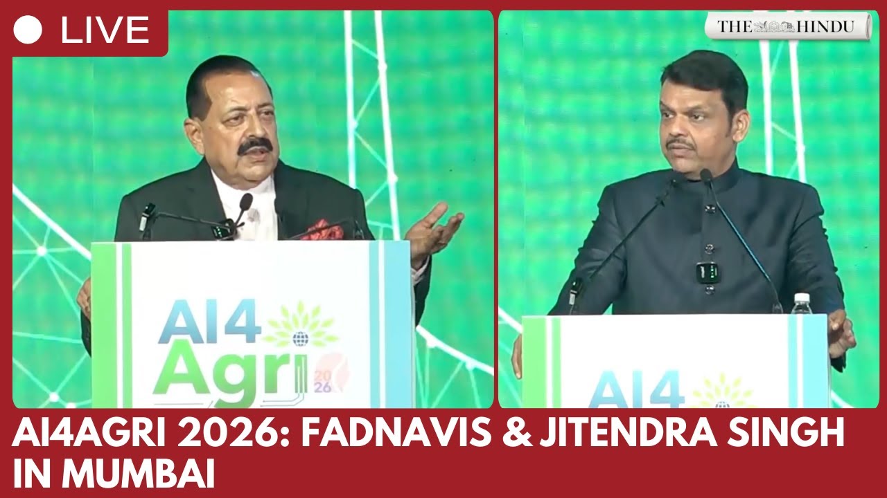 CM Devendra Fadnavis, Jitendra Singh at AI4Agri 2026 global agriculture summit in Mumbai