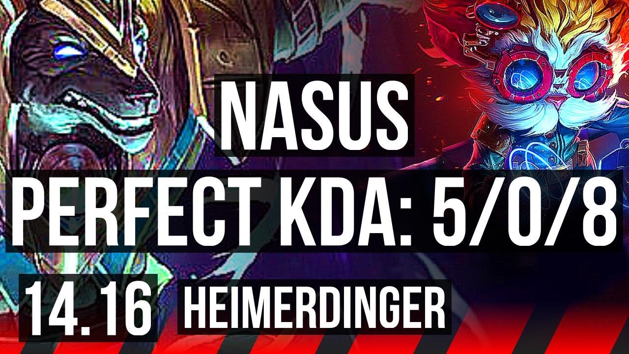 NASUS vs HEIMERDINGER (TOP) | 5/0/8 | EUW Master | 14.16