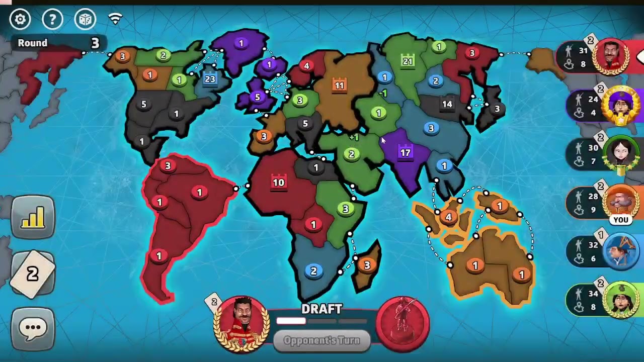 Card and pass strats - Risk GM plays progressive caps on the classic map in a stacked lobby
