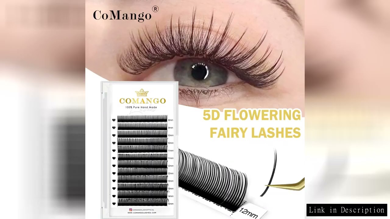 CoMango 5D Flora Lashes 0.07mm Easy Fan Eyelash Extensions Wholesales Premade Volume 12 Rows Natural
