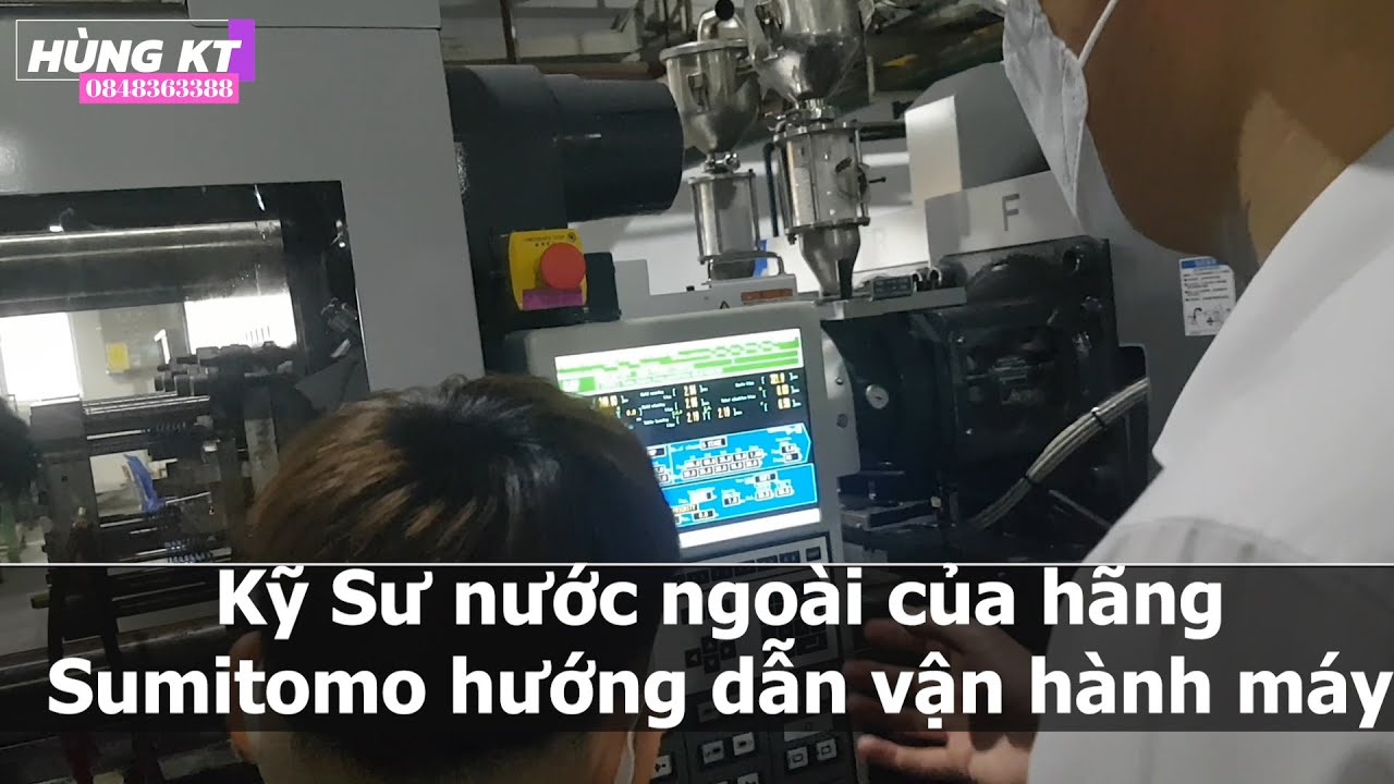 Mời Kỹ Sư hãng máy ép nhựa Sumitomo về traning vận hành máy