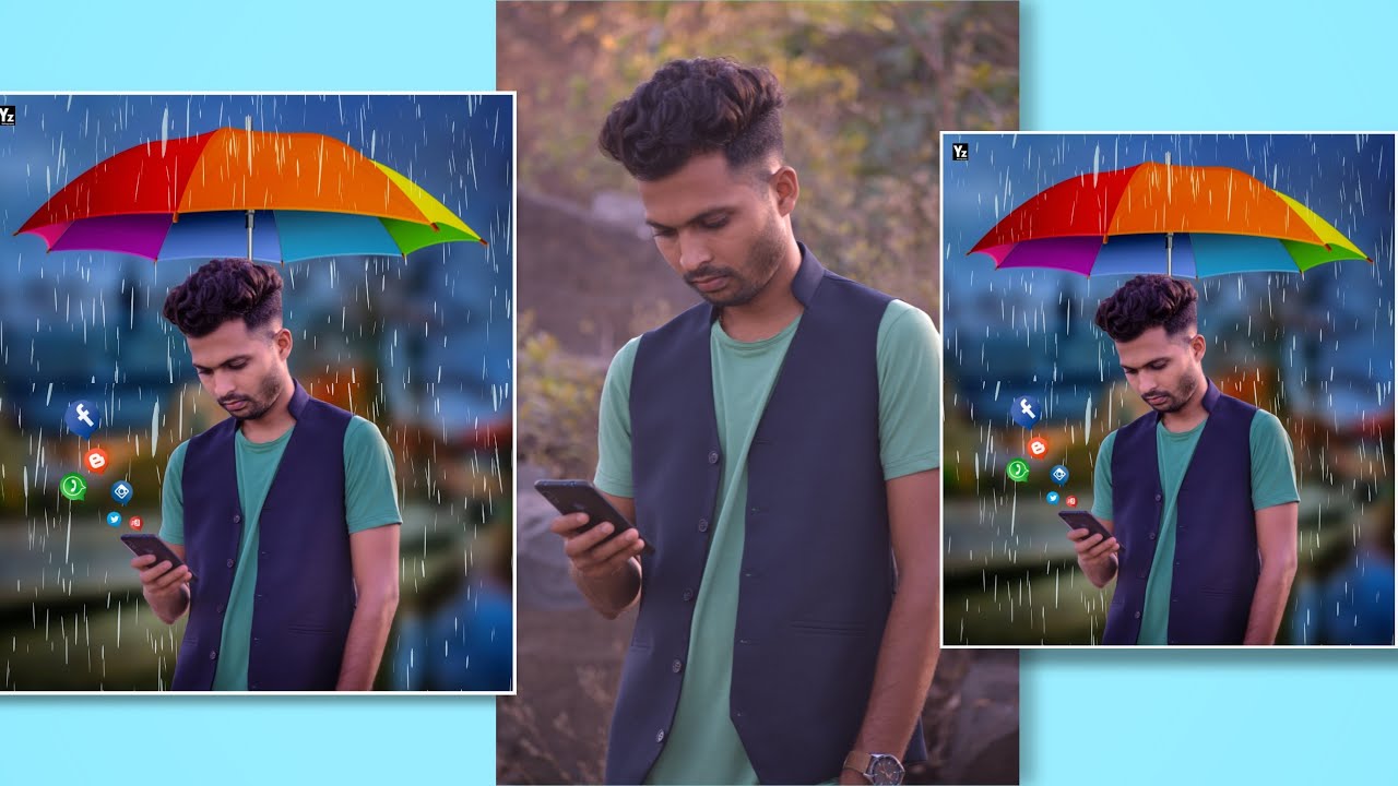 #shorts PicsArt monsoon manipulation photo editing tutorial By Yz Editography ❤️😍